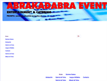 Tablet Screenshot of abrakadabraeventos.superweb.cl